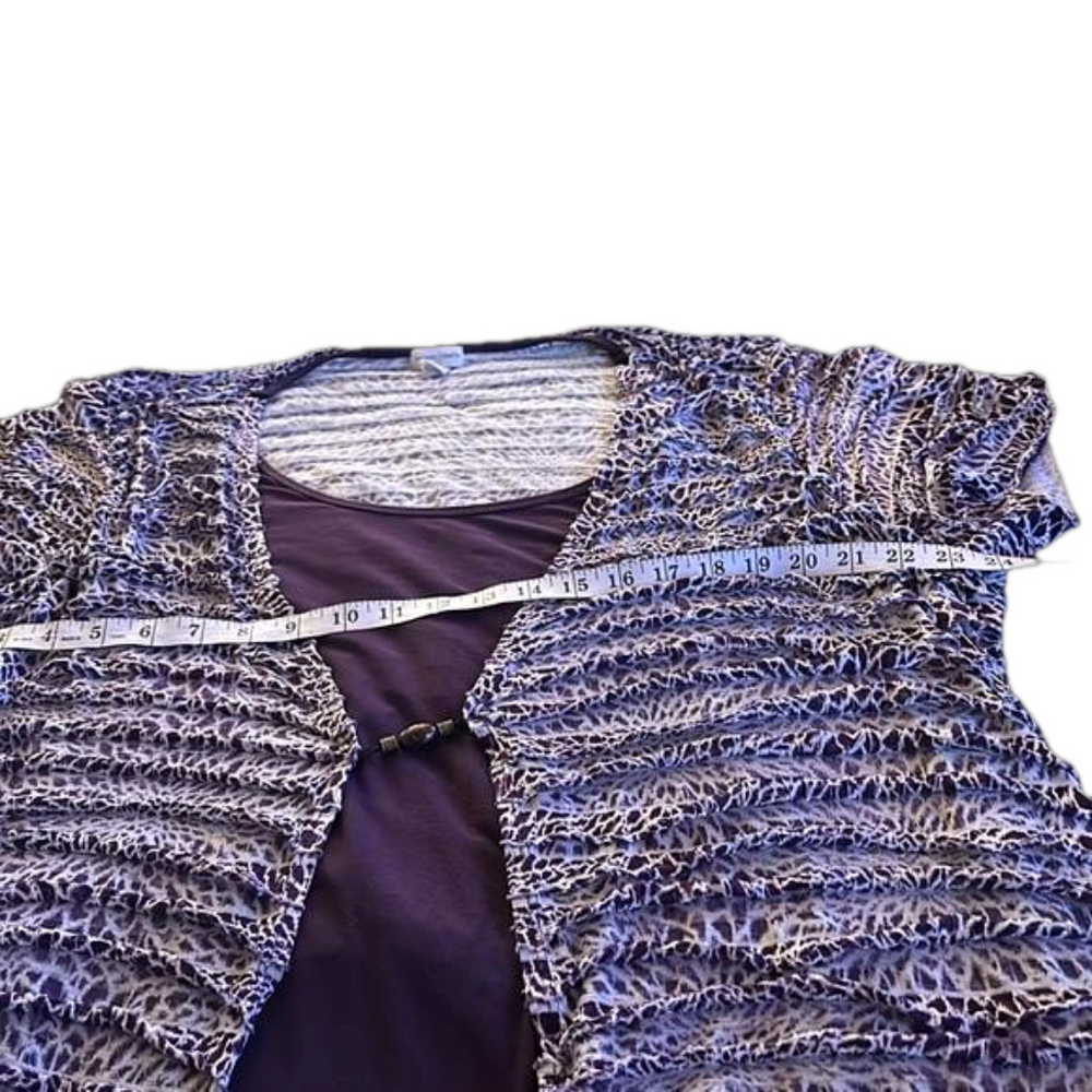 Jaclyn Smith Purple and White Top - Picture 4 of 10